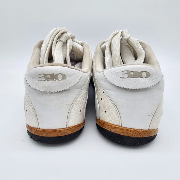 310 Motoring Monterey Model Sneaker White Leather White Snake Print Men's Size 9 - Picture 3 of 13